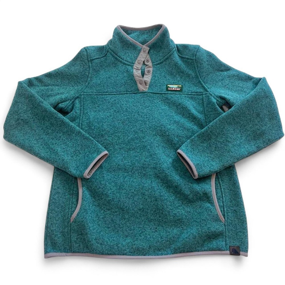 L.L. Bean Teal Fleece Pullover